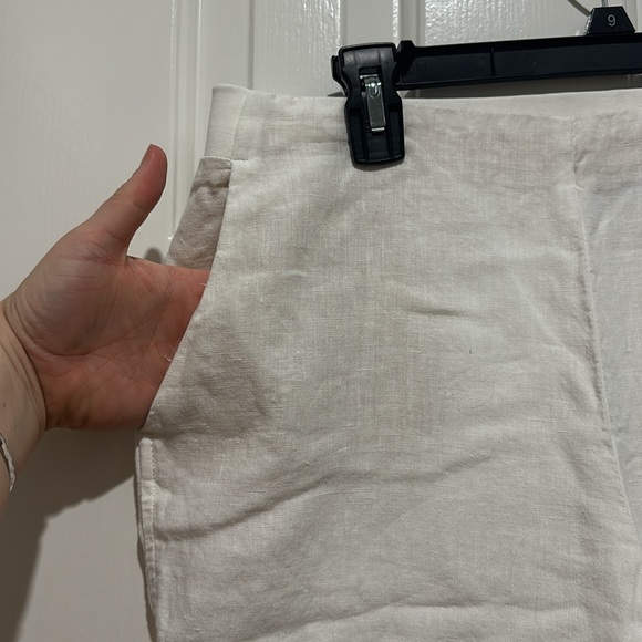 J. Jill 100% Linen pants trousers with elastic waist band - Picture 3 of 6